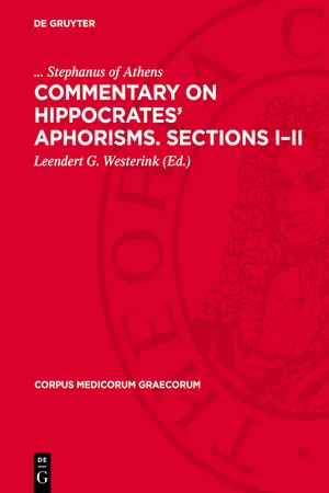 Commentary on Hippocrates' Aphorisms. Sections I–II