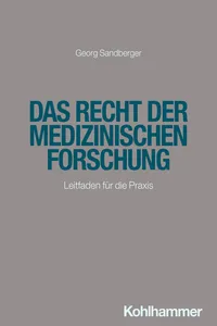 Das Recht der medizinischen Forschung_cover