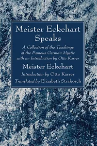 Meister Eckehart Speaks_cover