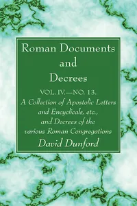 Roman Documents and Decrees, Volume IV - No. 13_cover