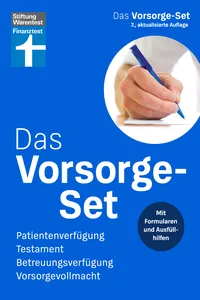 Das Vorsorge-Set – Ihr Ratgeber für die wichtigsten Vorkehrungen, mit Ausfüllhilfen – auch zum Herunterladen_cover