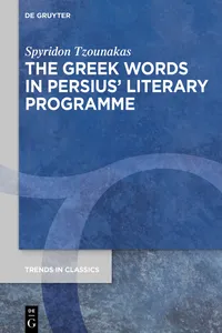 The Greek Words in Persius' Literary Programme_cover