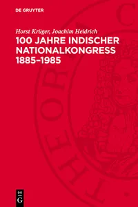 100 Jahre Indischer Nationalkongreß 1885–1985_cover