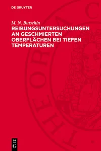 Reibungsuntersuchungen an geschmierten Oberflächen bei tiefen Temperaturen_cover