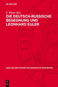 Die deutsch-russische Begegnung und Leonhard Euler_cover