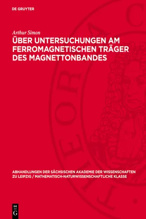 Über Untersuchungen am ferromagnetischen Träger des Magnettonbandes