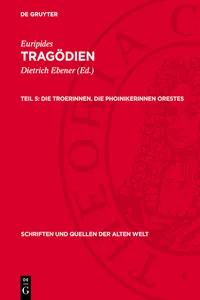 Die Troerinnen. Die Phoinikerinnen Orestes_cover