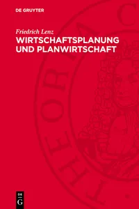 Wirtschaftsplanung und Planwirtschaft_cover