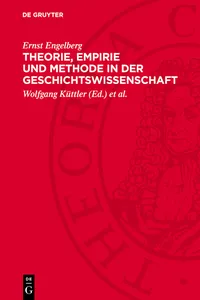 Theorie, Empirie und Methode in der Geschichtswissenschaft_cover