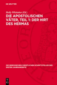 Die apostolischen Väter, Teil 1: Der Hirt des Hermas_cover