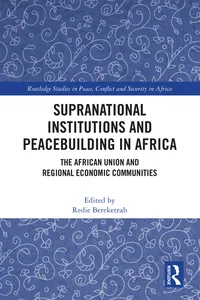 Supranational Institutions and Peacebuilding in Africa_cover