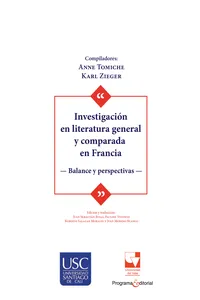 Investigación en literatura general y comparada en Francia_cover