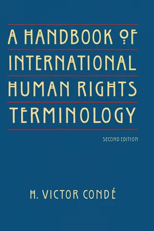 A Handbook of International Human Rights Terminology