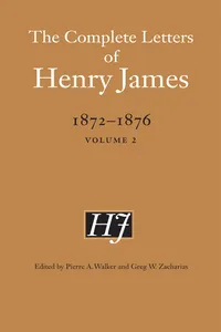 The Complete Letters of Henry James, 1872–1876_cover