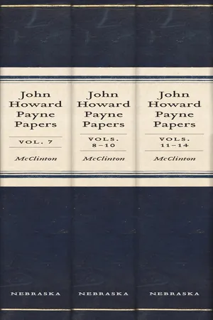 John Howard Payne Papers, 3-volume set