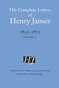 The Complete Letters of Henry James, 1855–1872_cover