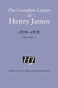 The Complete Letters of Henry James, 1876–1878_cover