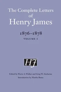 The Complete Letters of Henry James, 1876–1878_cover