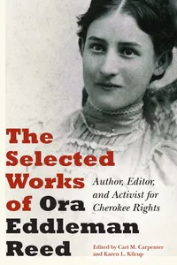 The Selected Works of Ora Eddleman Reed_cover