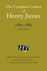 The Complete Letters of Henry James, 1880–1883_cover