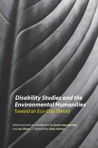 Disability Studies and the Environmental Humanities_cover