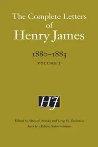 The Complete Letters of Henry James, 1880–1883_cover