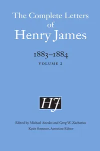 The Complete Letters of Henry James, 1883–1884_cover