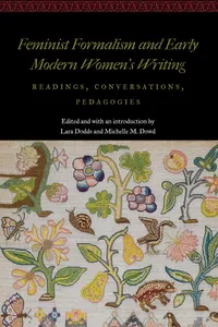 Feminist Formalism and Early Modern Women's Writing_cover