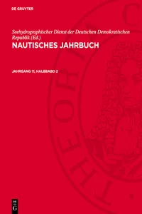 Nautisches Jahrbuch. Jahrgang 11, Halbbabd 2_cover