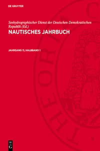 Nautisches Jahrbuch. Jahrgang 11, Halbband 1_cover