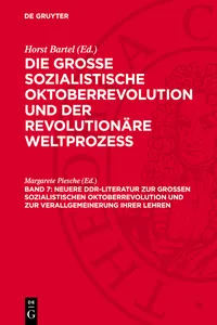 Neuere DDR-Literatur zur Großen Sozialistischen Oktoberrevolution und zur Verallgemeinerung ihrer Lehren_cover