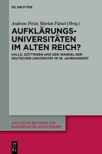 Aufklärungsuniversitäten im Alten Reich?_cover