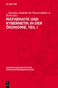 Mathematik und Kybernetik in der Ökonomie, Teil I_cover