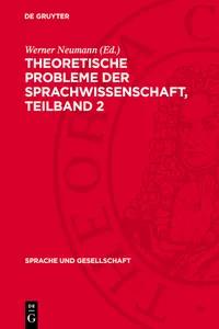 Theoretische Probleme der Sprachwissenschaft, Teilband 2_cover