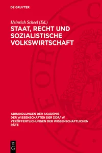 Staat, Recht und sozialistische Volkswirtschaft_cover