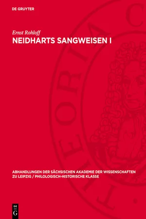 Neidharts Sangweisen I