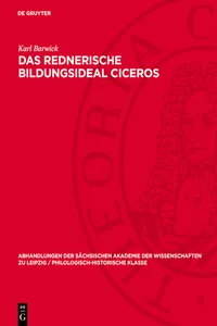 Das rednerische Bildungsideal Ciceros_cover