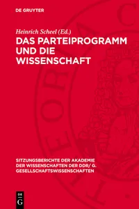 Das Parteiprogramm und die Wissenschaft_cover