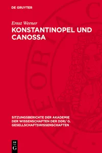 Konstantinopel und Canossa_cover