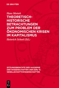 Theoretisch-historische Betrachtungen zum Problem der ökonomischen Krisen im Kapitalismus_cover