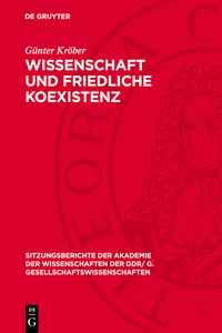 Wissenschaft und friedliche Koexistenz_cover