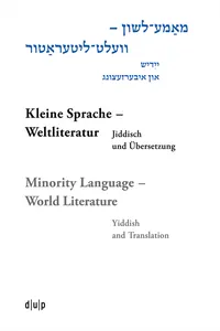 Mame-loshn – velt-literatur / Kleine Sprache – Weltliteratur / Minority Language – World Literature_cover