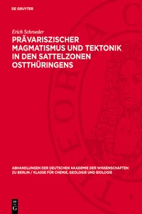 Prävariszischer Magmatismus und Tektonik in den Sattelzonen Ostthüringens_cover