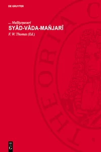 Syād-vāda-mañjarī_cover