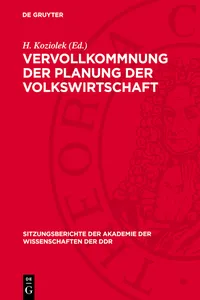 Vervollkommnung der Planung der Volkswirtschaft_cover