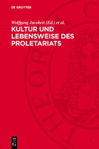 Kultur und Lebensweise des Proletariats_cover