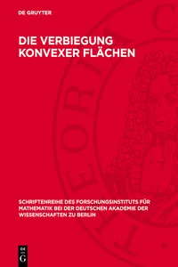 Die Verbiegung konvexer Flächen_cover