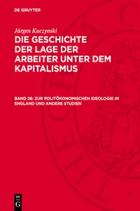 Zur politökonomischen Ideologie in England und andere Studien_cover