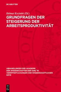 Grundfragen der Steigerung der Arbeitsproduktivität_cover