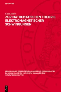 Zur mathematischen Theorie. Elektromagnetischer Schwingungen_cover